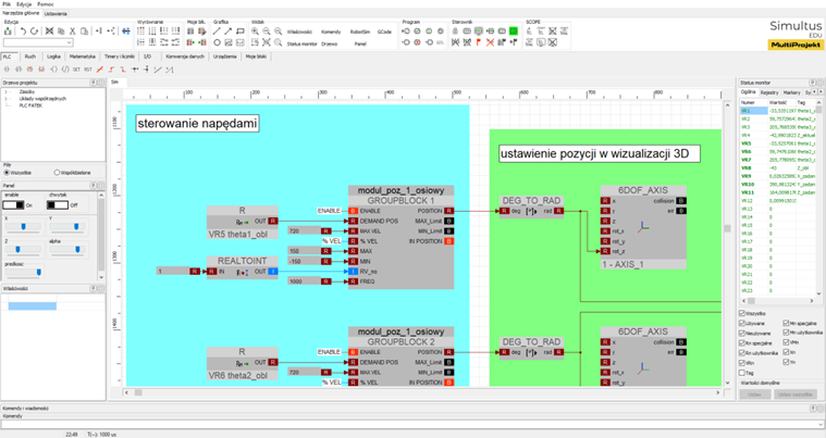 Simultus - > Diagram bloków funkcyjnych